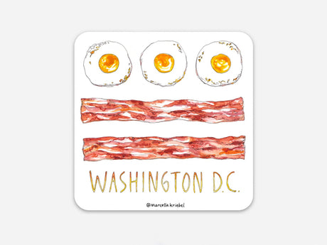 DC Breakfast Flag Sticker