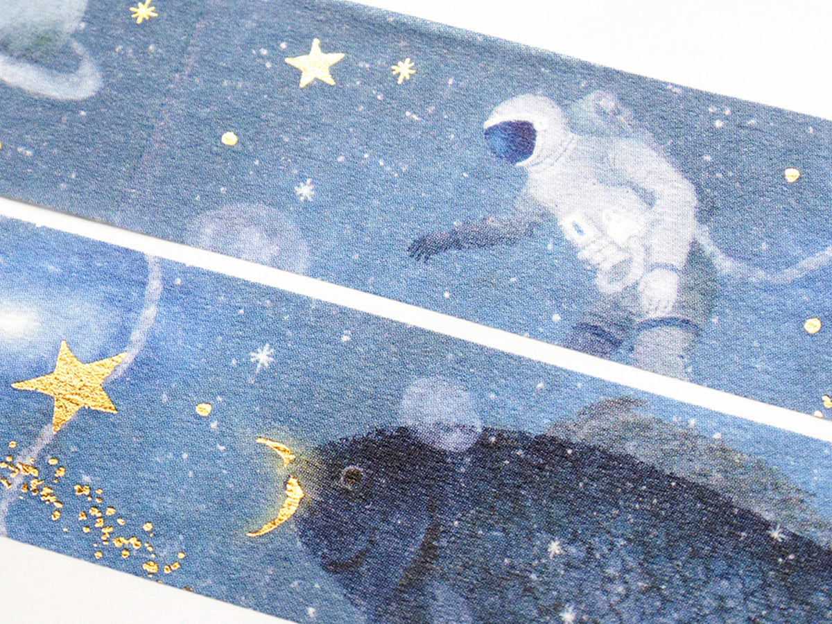 Deep Blue Sky Gold Foil Washi Tape
