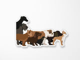 Dogwalk Vinyl Sticker