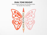 Dual Tone Brush Tip Acrylic Paint Marker Set of 36