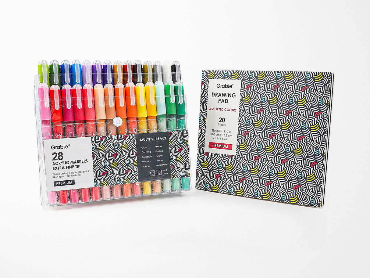 Extra Fine Tip Acrylic Paint Marker Set of 28