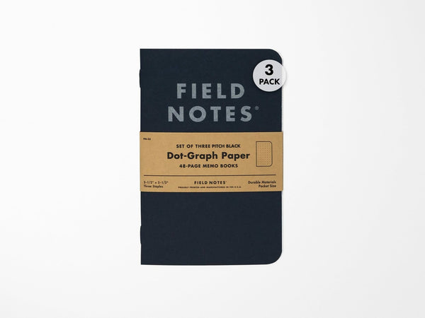 FIeld Notes Pitch Black Memo Book Set of 3 – Jenni Bick Custom