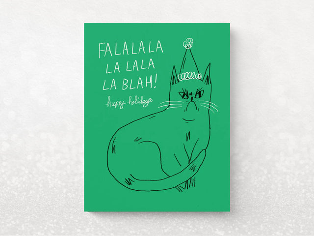 FaLaLa Blah Snitty Kitty Holiday Greeting Card - Set of 8