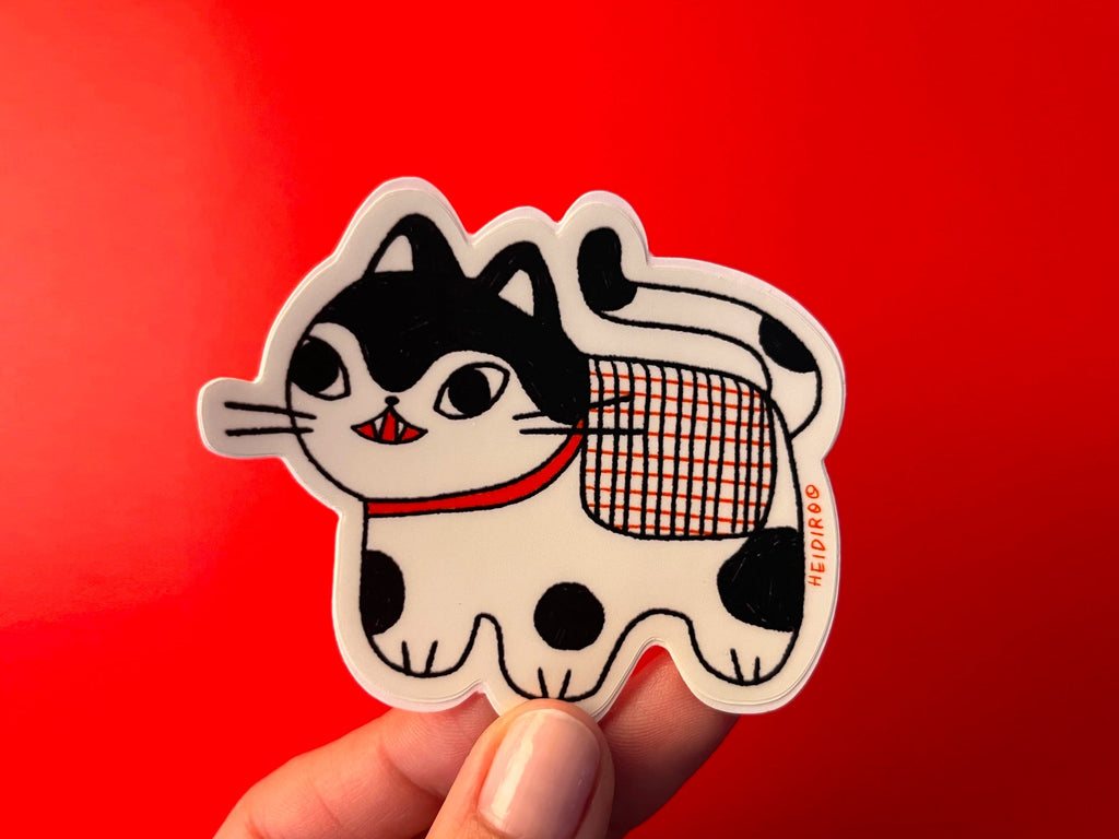 Feisty Neko Cat Vinyl Sticker