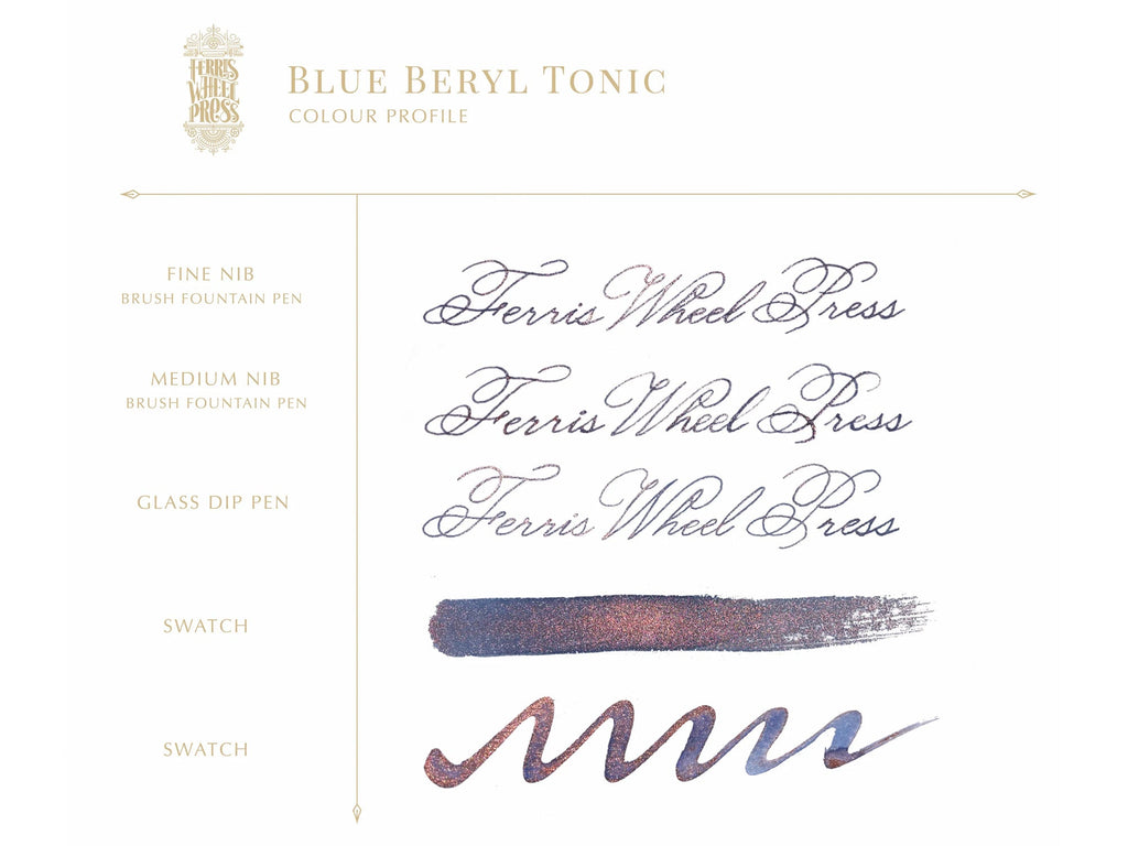 Ferri Tales Blue Beryl Tonic Fountain Pen Ink