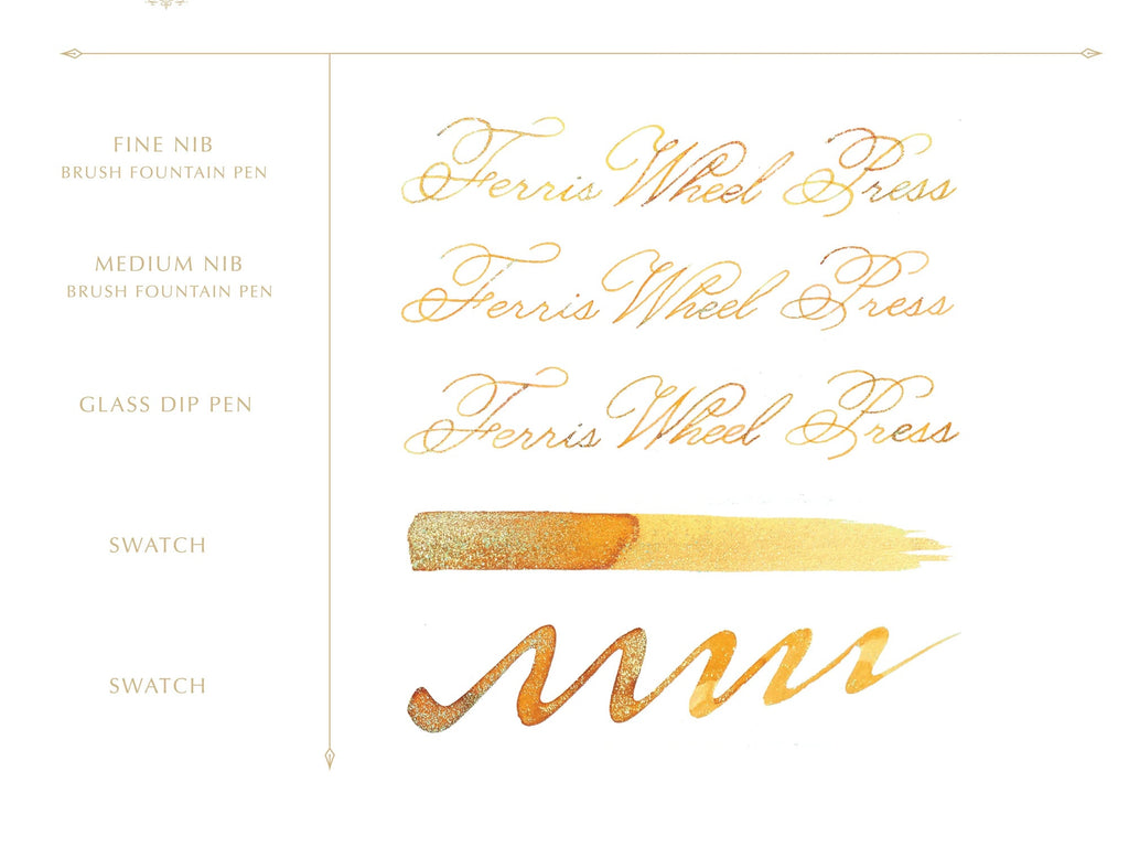 Ferri Tales Plaited Gold Tress Fountain Pen Ink