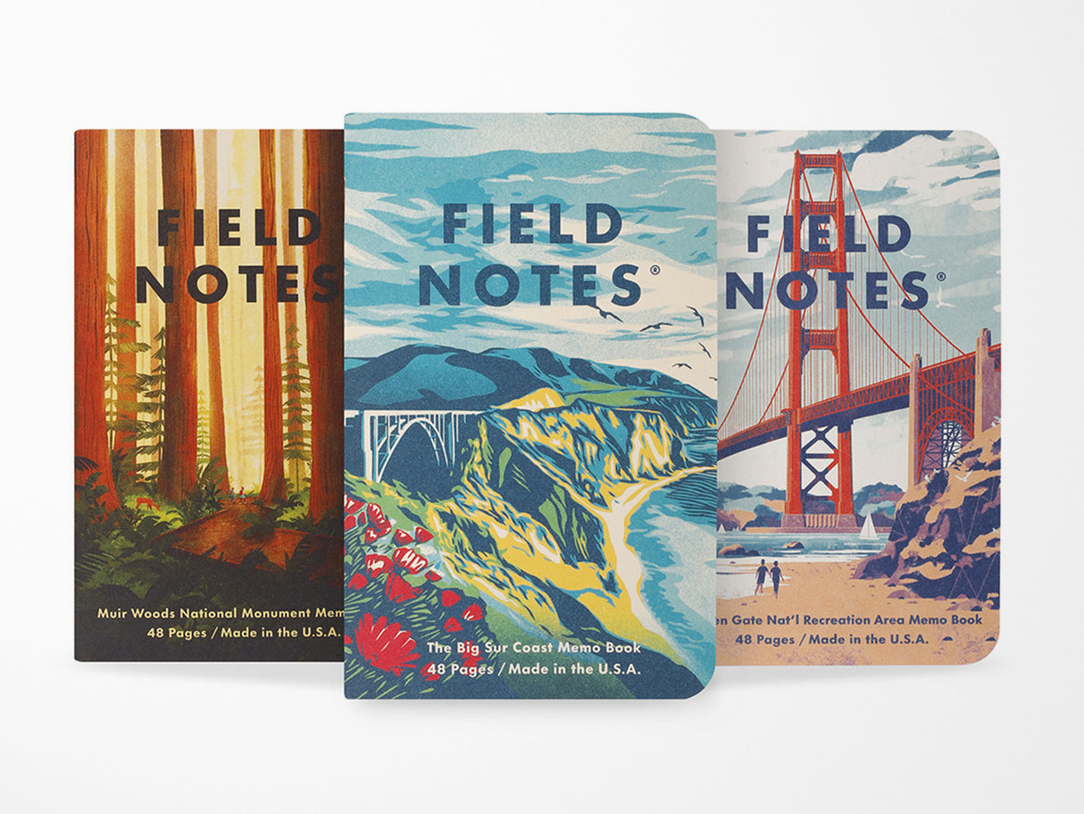 Field Notes Explore America Northern California Memo Book Set of 3