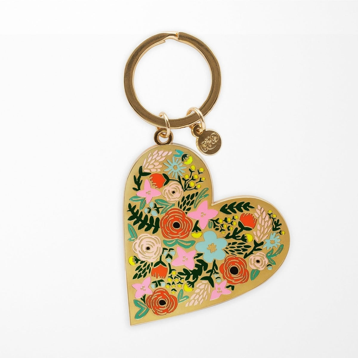 Floral Heart Enamel Keychain – Jenni Bick Custom Journals