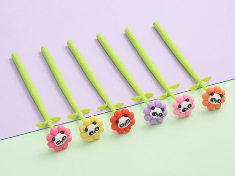 Flower Panda Wiggle Gel Pen