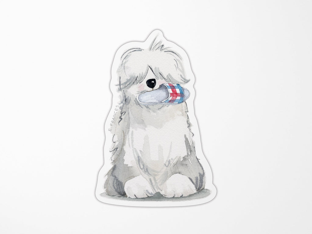 Fluffy Dog Vinyl Sticker