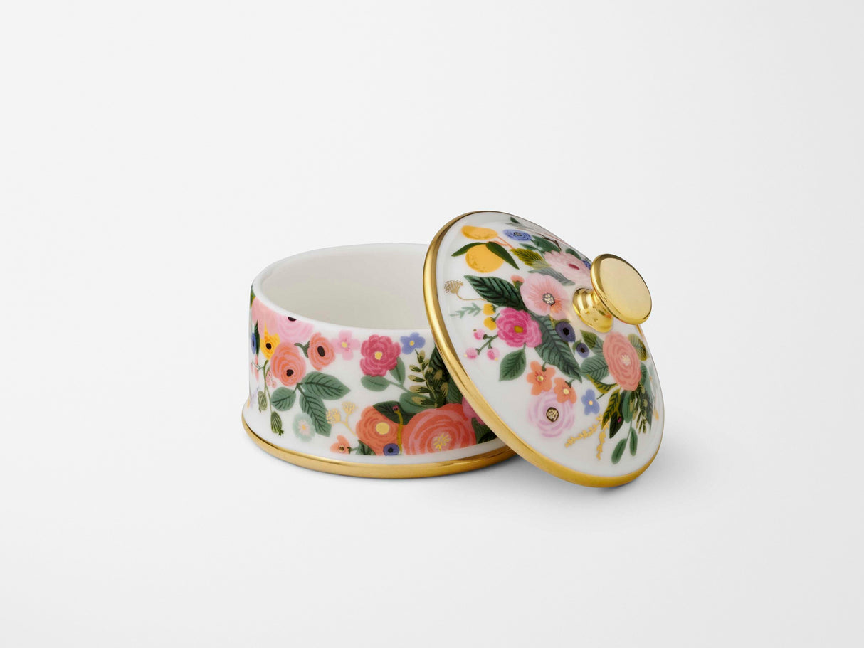 Garden Party Round Porcelain Box