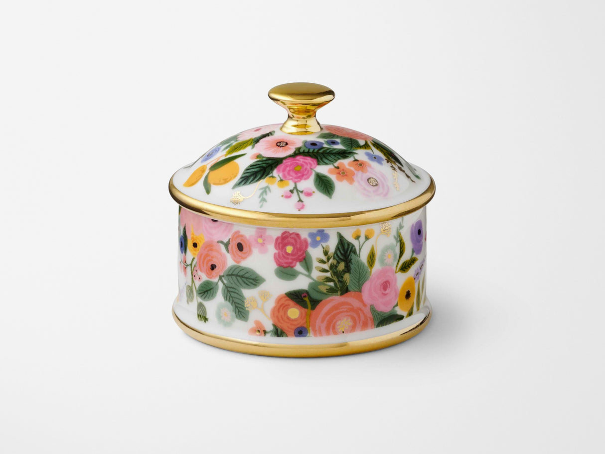 Garden Party Round Porcelain Box
