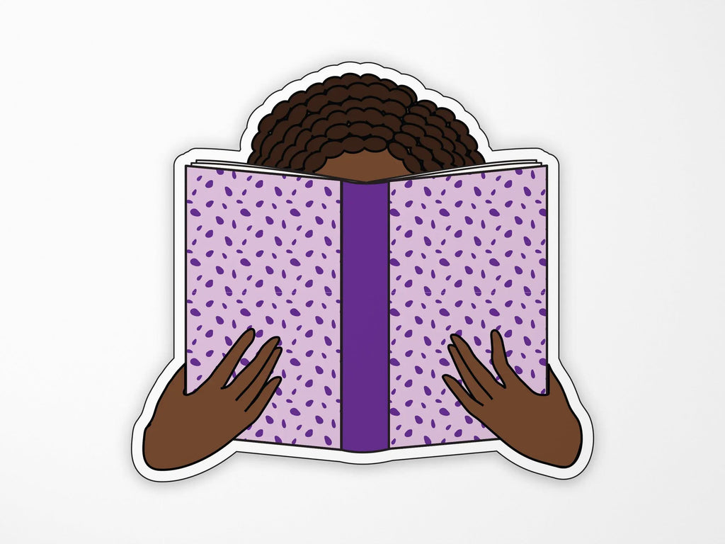 Girl Reading Sticker