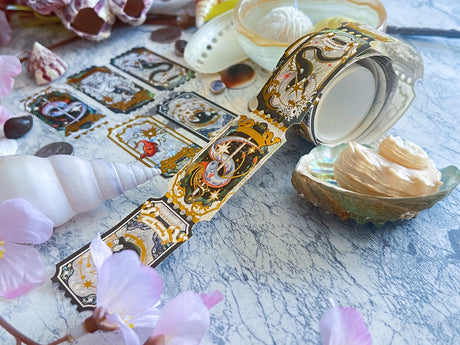 Gold Foil Deep Sea Ticket Washi Tape