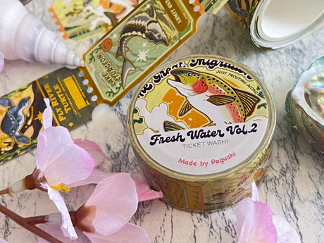 Gold Foil Fresh Water Vol.2 Ticket Washi Tape