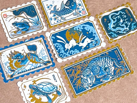 Gold Foil Porcelain Stamp Washi Tape