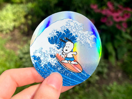 Great Wave Ace Snoopy Vinyl Sticker