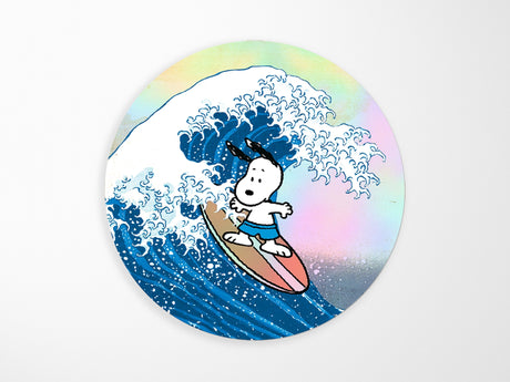 Great Wave Ace Snoopy Vinyl Sticker
