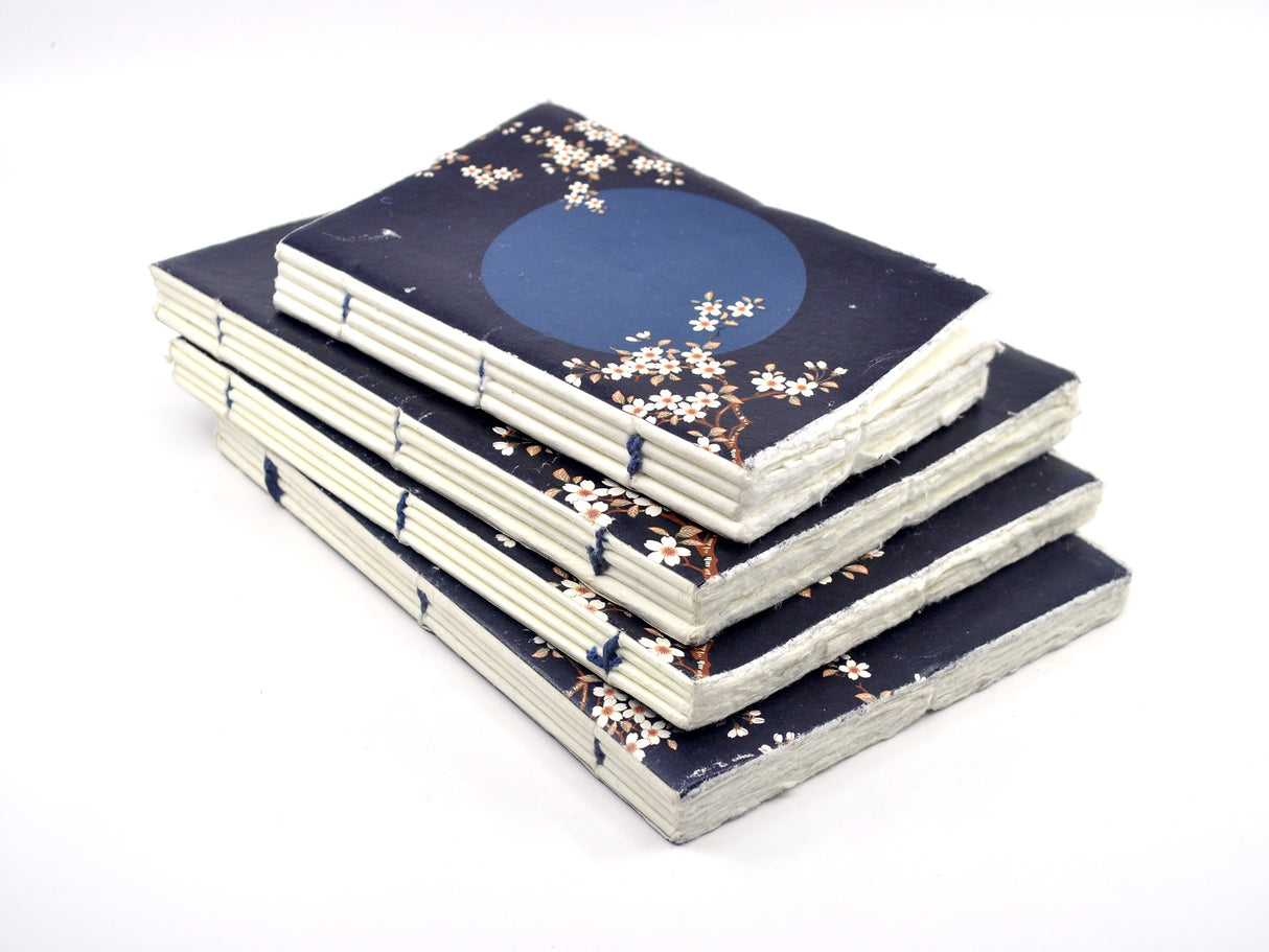 Handmade Parchment Paper Notebook - Japanese Moon