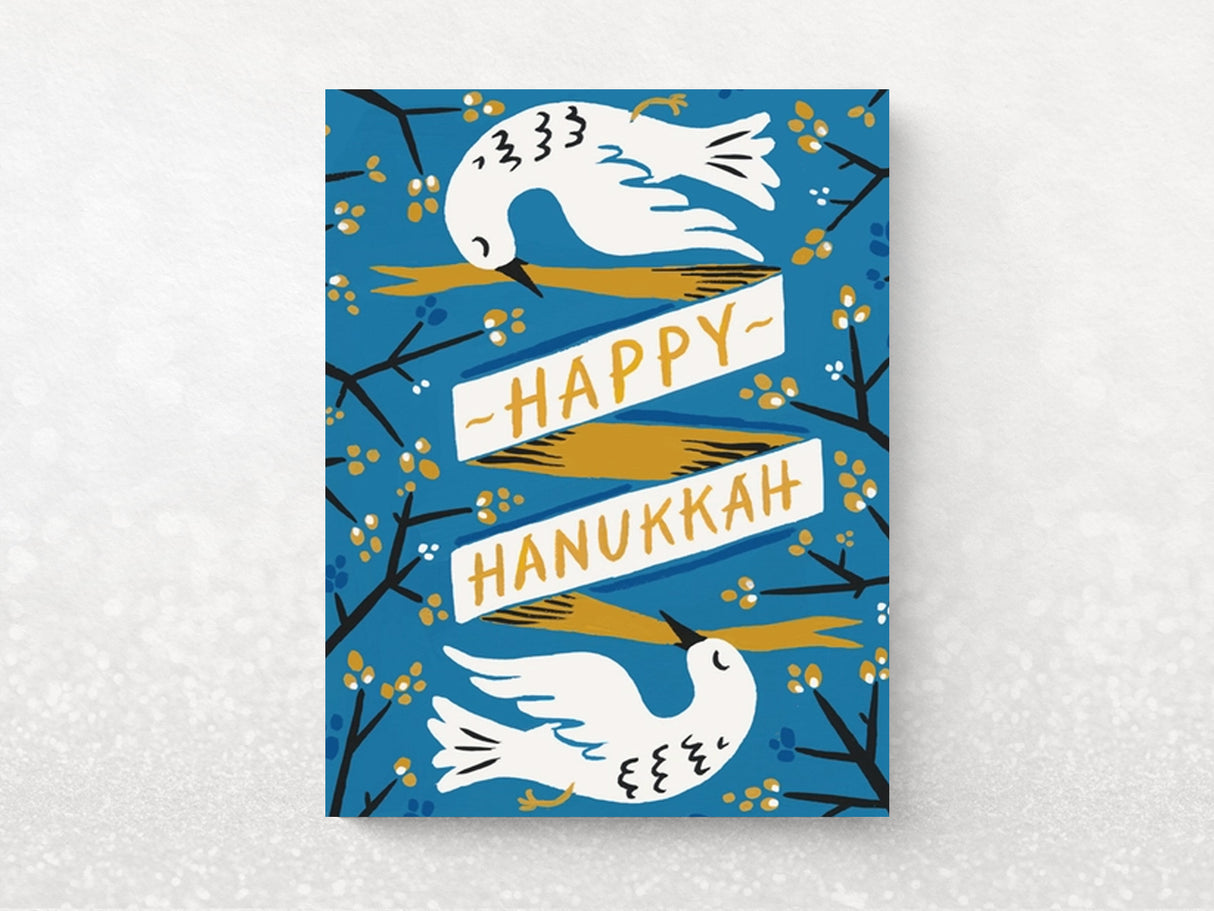 Hanukkah Doves Holiday Greeting Cards, Box of 8