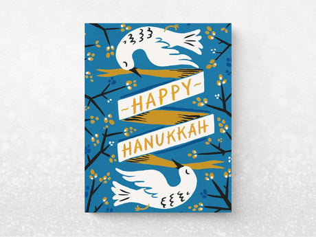 Hanukkah Doves Holiday Greeting Cards, Box of 8