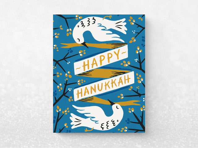 Hanukkah Doves Holiday Greeting Cards, Box of 8