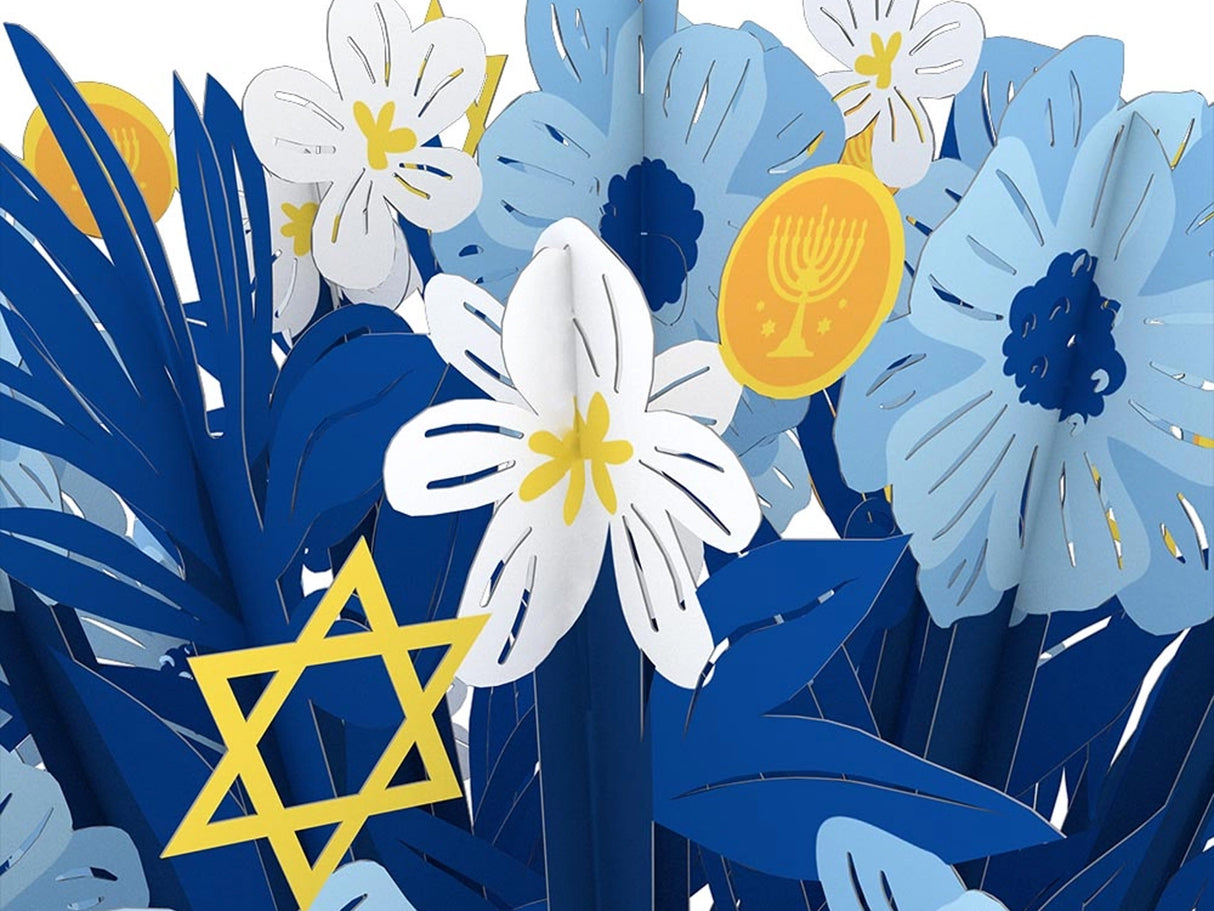 Hanukkah Flower Bouquet Giant Greeting Card