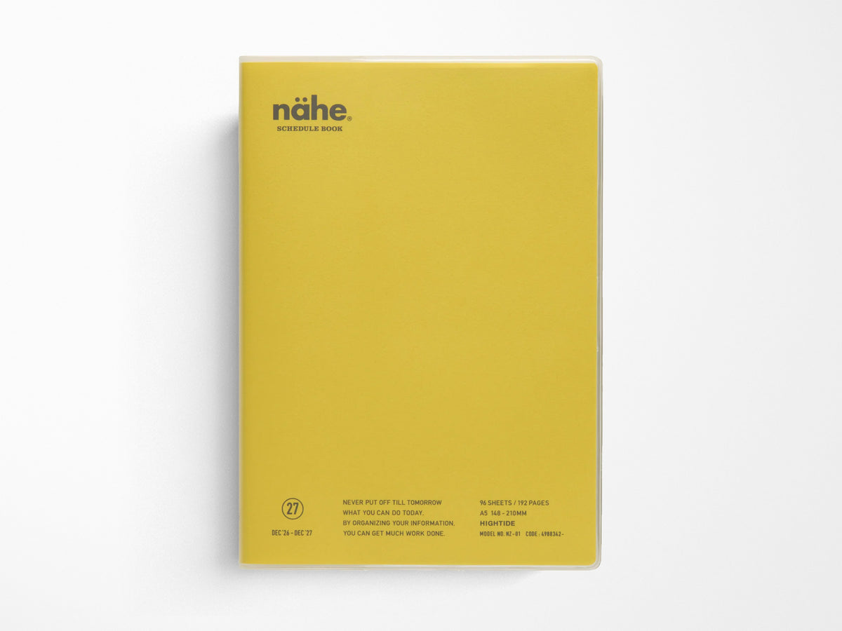 Hightide 2027 Weekly Schedule Book Nähe A5 Vertical