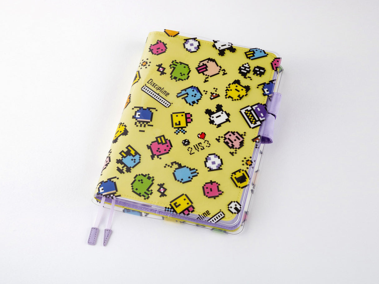 Hobonichi Cover on Cover for A5 Size Techo - Colorful Tamagotchi