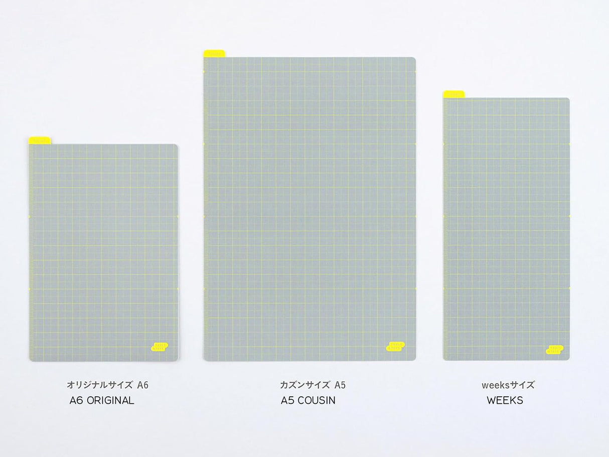 Hobonichi Pencil Board for A6 Size - Ice Gray x Yellow
