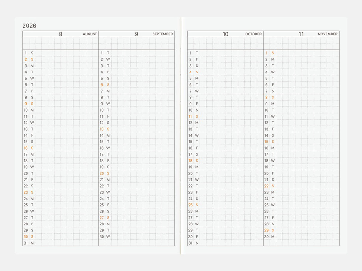 Hobonichi Techo 2026 Planner Book A6 - ENGLISH