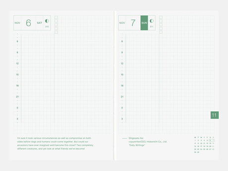 Hobonichi Techo 2027 Original Book A6 - ENGLISH