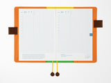 Hobonichi Techo A5 Cousin Cover + Book - 100%ORANGE: Where's the Squirrel Going
