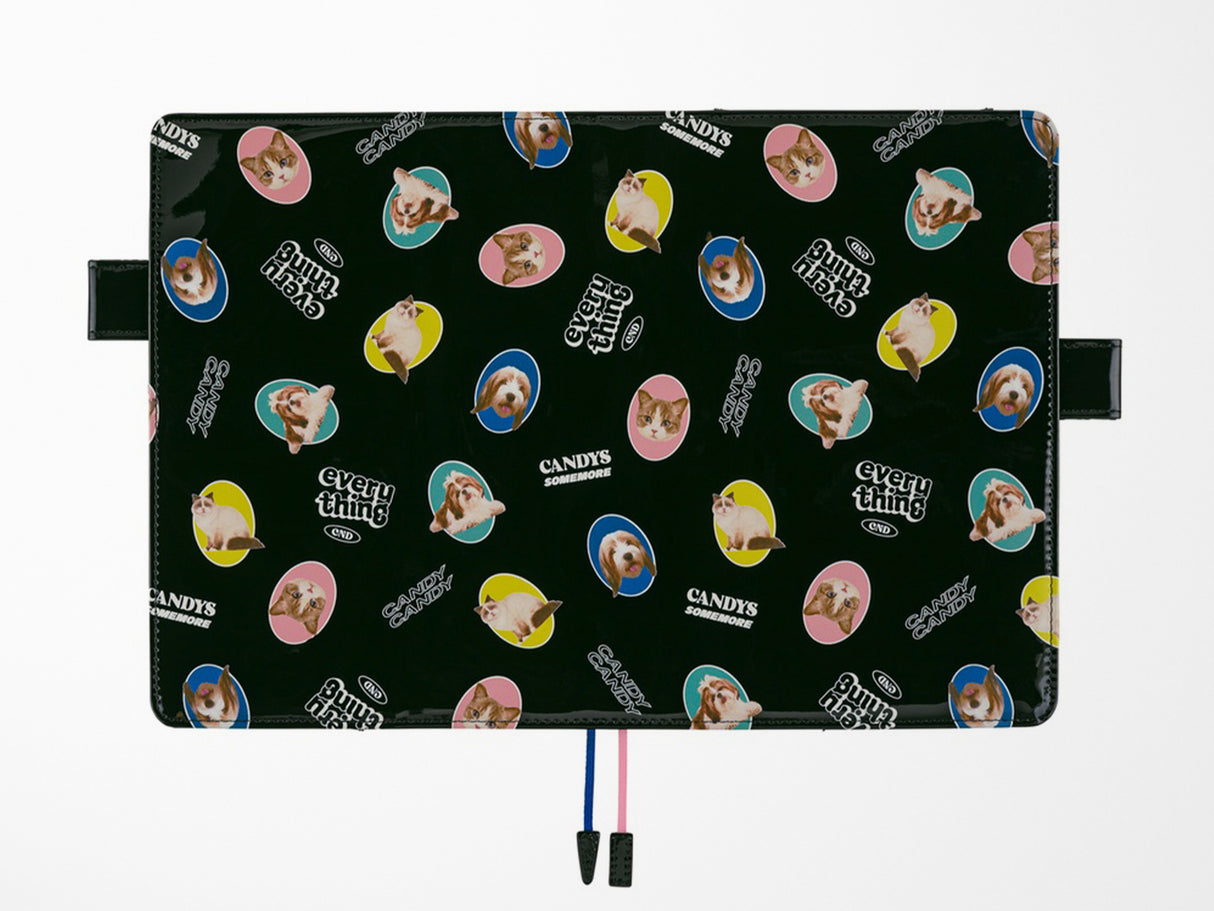 Hobonichi Techo A5 Cousin Cover + Book - Candy Stripper: Random Dog & Cat