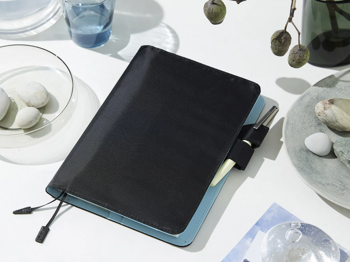 Hobonichi Techo A5 Cousin Cover - Colors: Black x Clear Blue