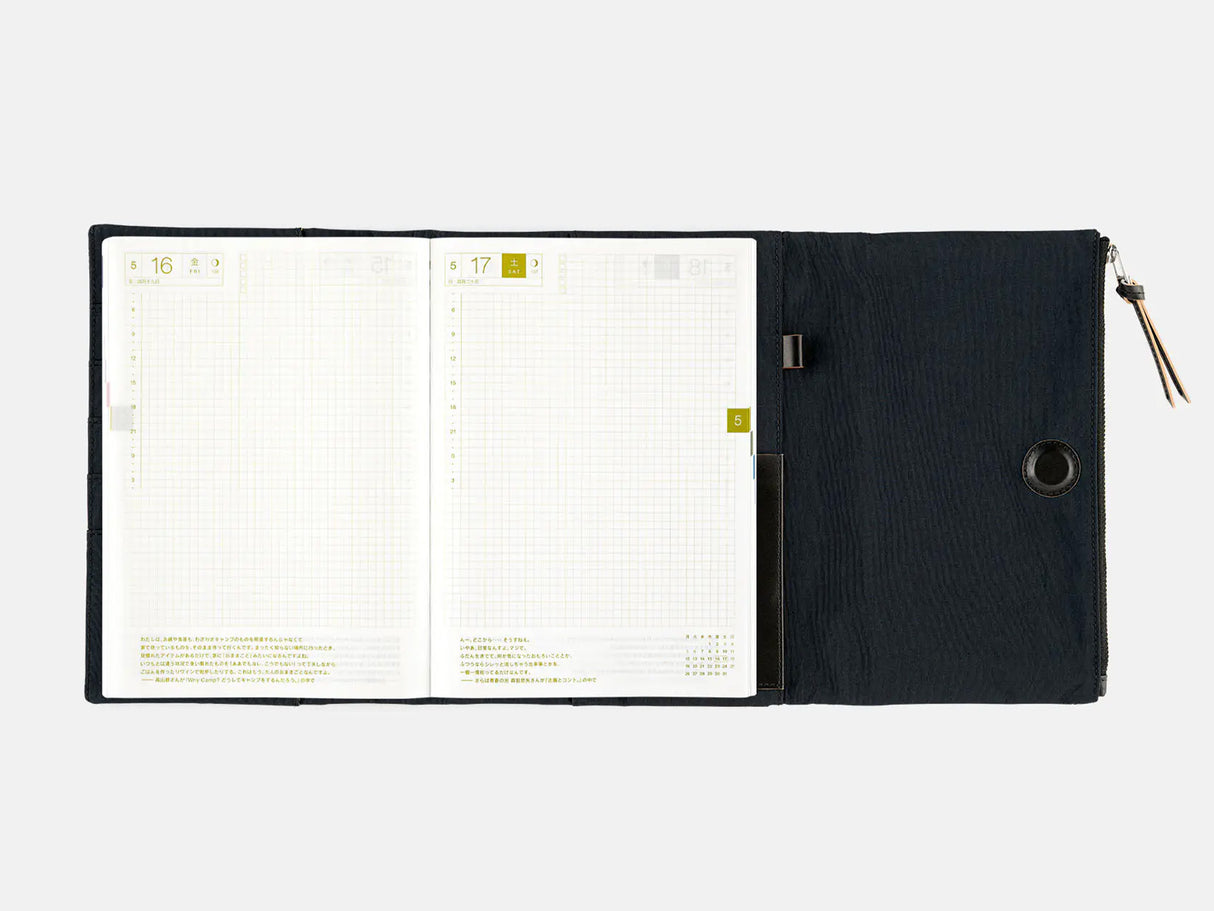 Hobonichi Techo A5 Cousin Cover - Tragen: Black