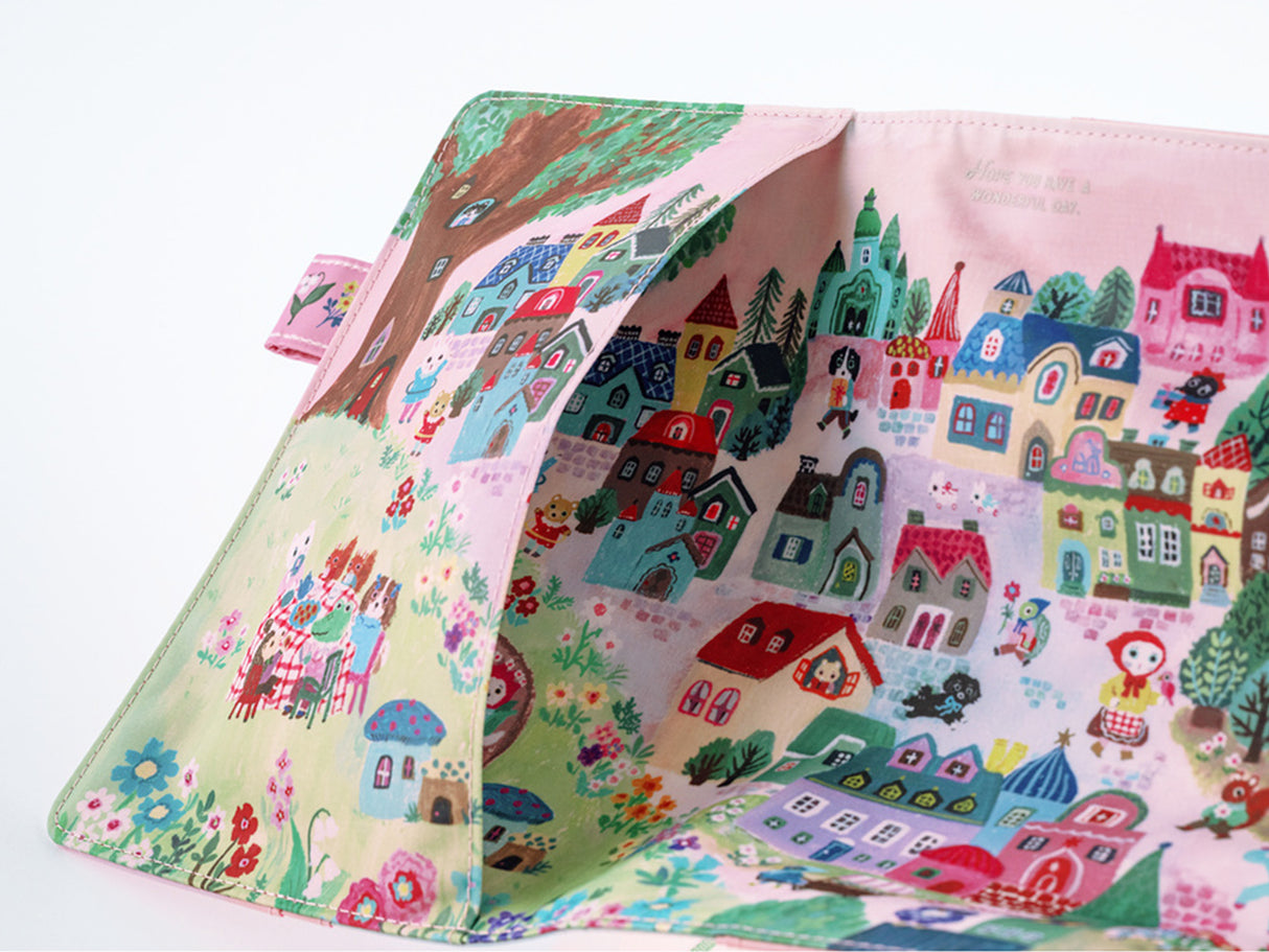 Hobonichi Techo A5 Cousin Cover - Yumi Kitagishi: White Cat Village