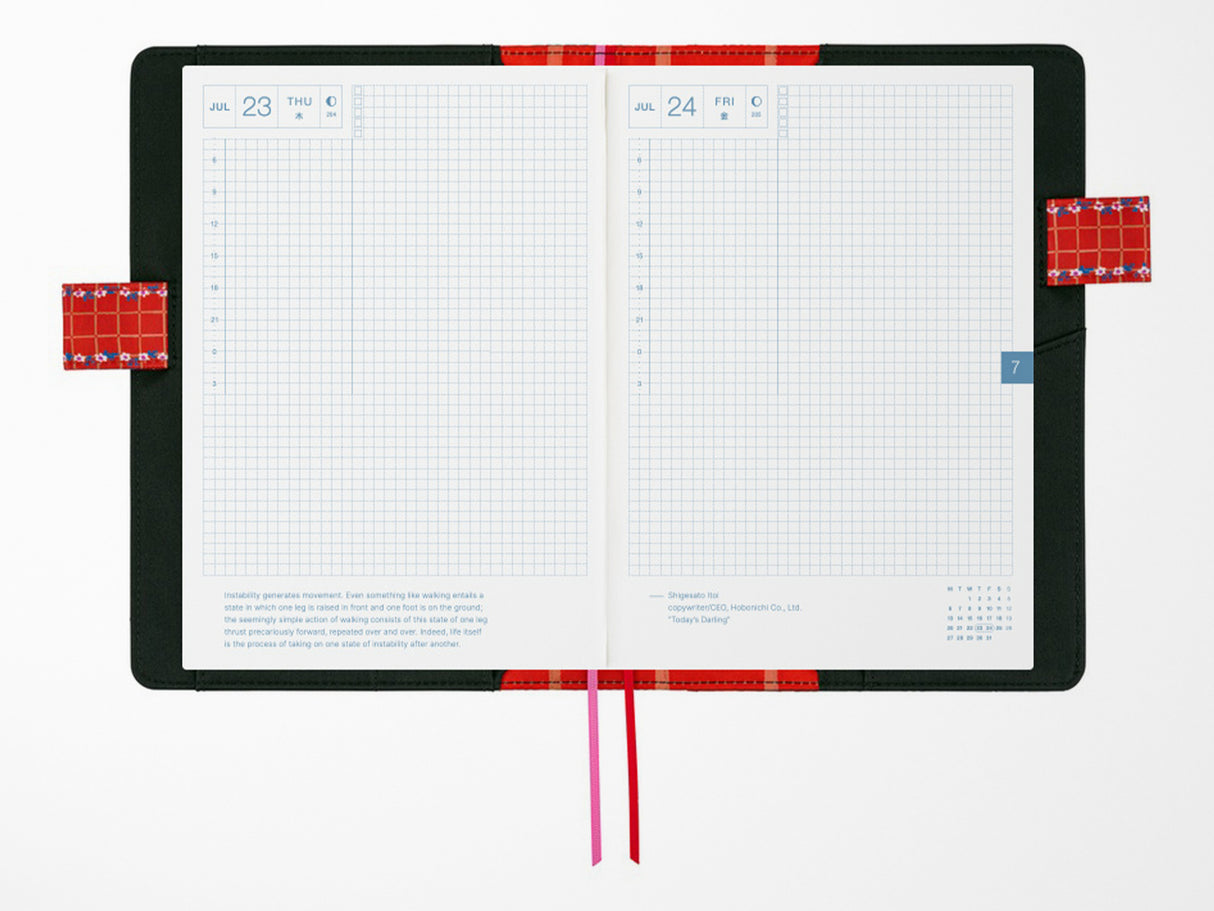 Hobonichi Techo A5 Cousin Cover - Yumi Kitagishi: White Cat's Daily Life