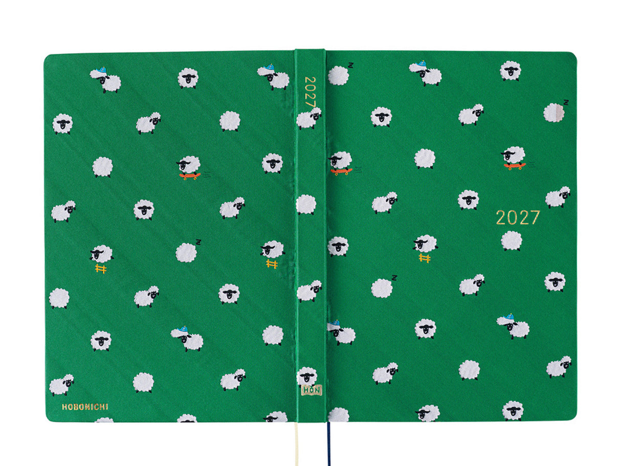 Hobonichi Techo A5 Hon 2027 - Bow & Tie: Sheep Sheep Sheep