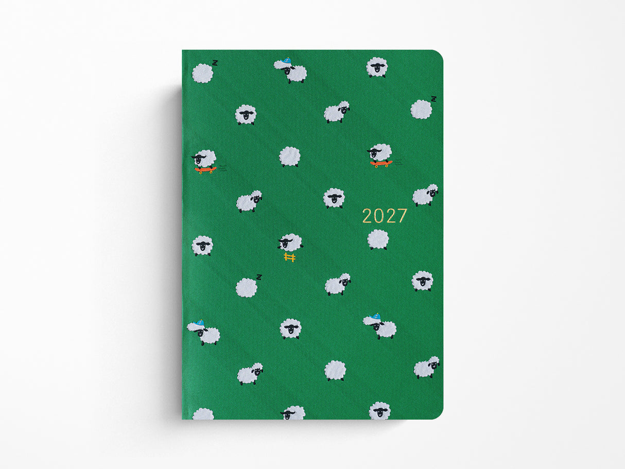 Hobonichi Techo A5 Hon 2027 - Bow & Tie: Sheep Sheep Sheep