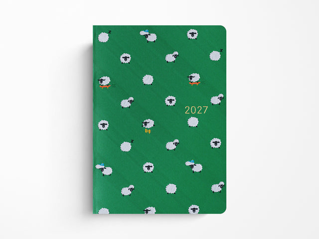 Hobonichi Techo A5 Hon 2027 - Bow & Tie: Sheep Sheep Sheep