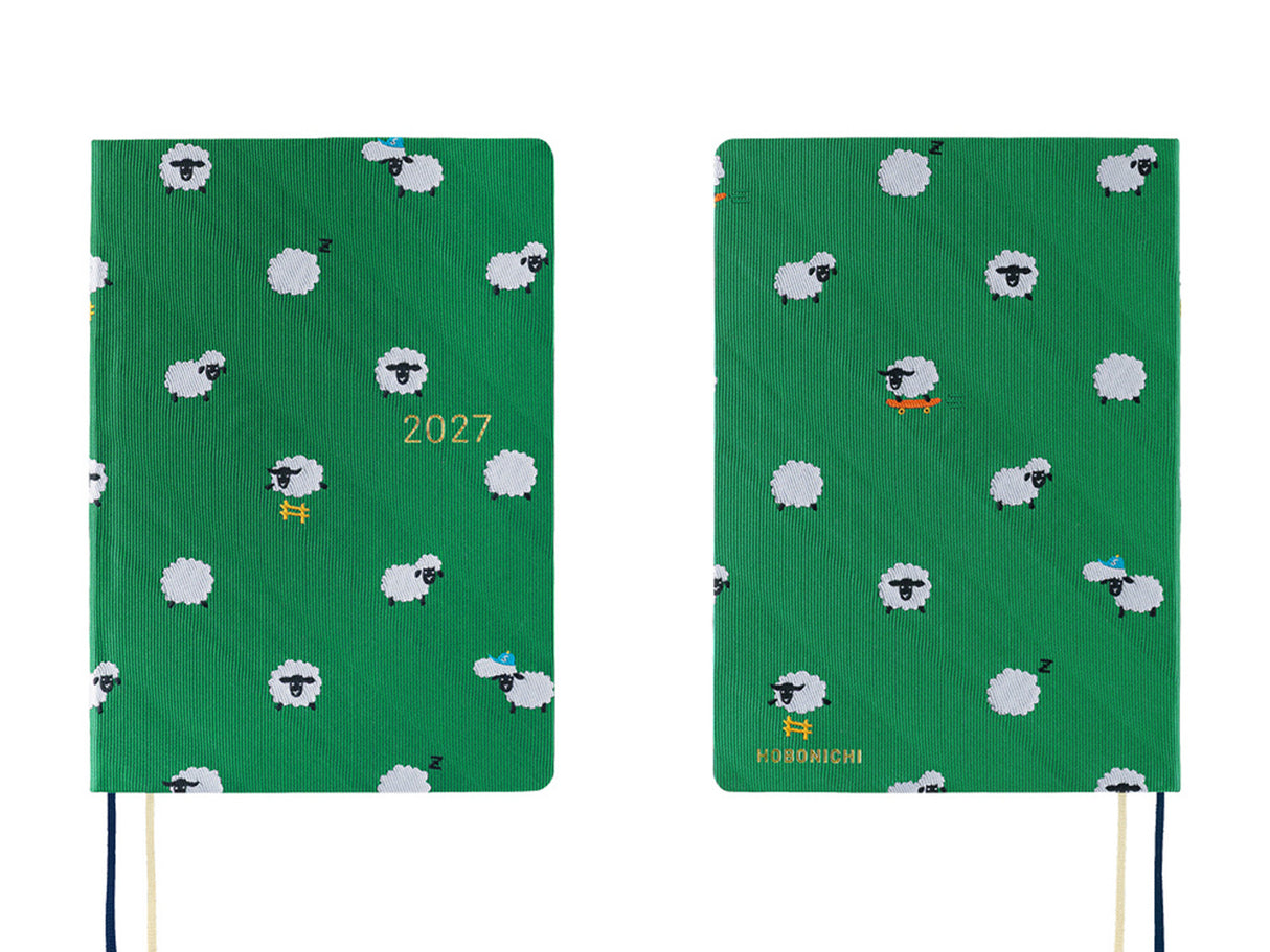 Hobonichi Techo A6 Hon 2027 - Bow & Tie: Sheep Sheep Sheep