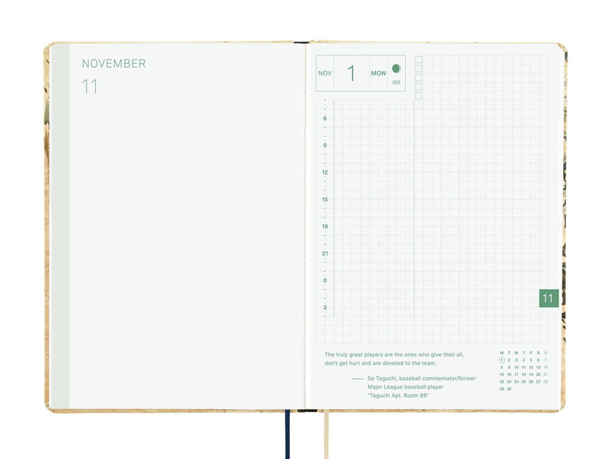 Hobonichi Techo A6 Hon 2027 - V&A Series: Vine