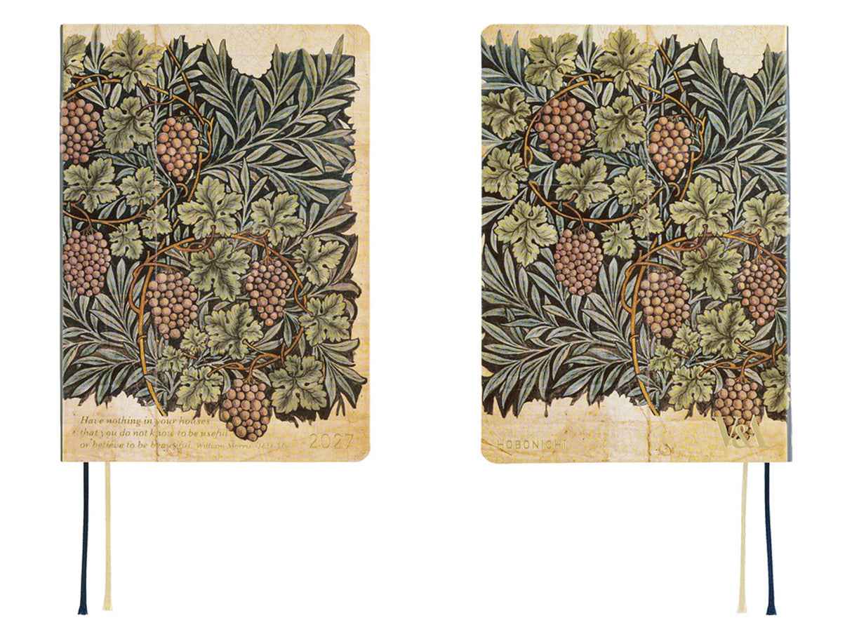 Hobonichi Techo A6 Hon 2027 - V&A Series: Vine