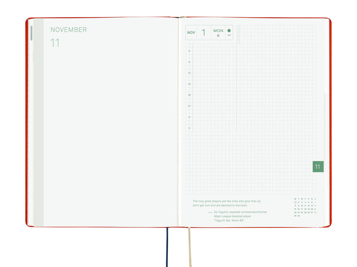 Hobonichi Techo A6 Hon 2027 - Yumi Kitagishi: White Cat and Rabbit's Tea Room