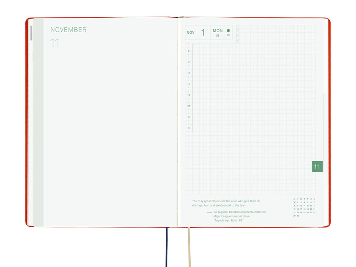 Hobonichi Techo A6 Hon 2027 - Yumi Kitagishi: White Cat and Rabbit's Tea Room (JAPANESE)