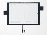 Hobonichi Techo A6 Original Cover - Black x Clear Blue