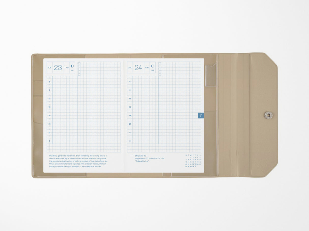 Hobonichi Techo A6 Original Cover + Book - Alettone Gray