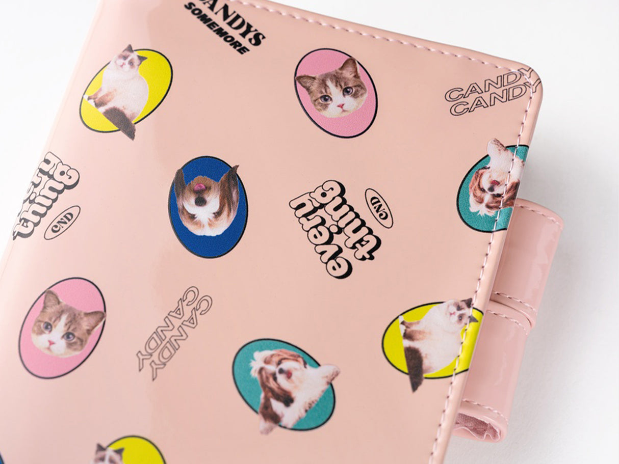 Hobonichi Techo A6 Original Cover + Book - Candy Stripper Random Dog & Cat