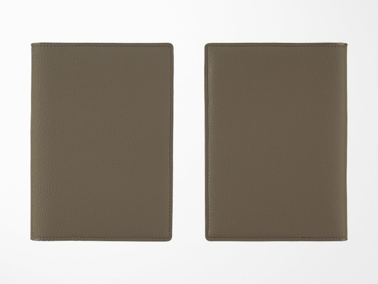 Hobonichi Techo A6 Original Cover + Book - Taut Leather Gray & Light Blue